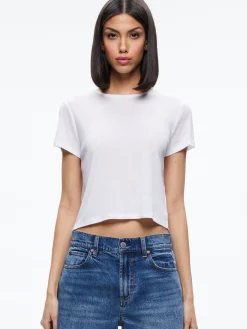 Alice and Olivia ESSENTIALS|TOPS*CINDY CLASSIC CROPPED TEE