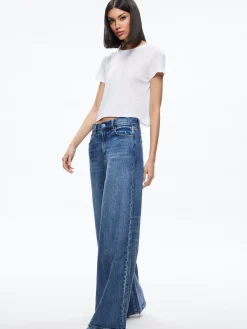 Alice and Olivia ESSENTIALS|TOPS*CINDY CLASSIC CROPPED TEE