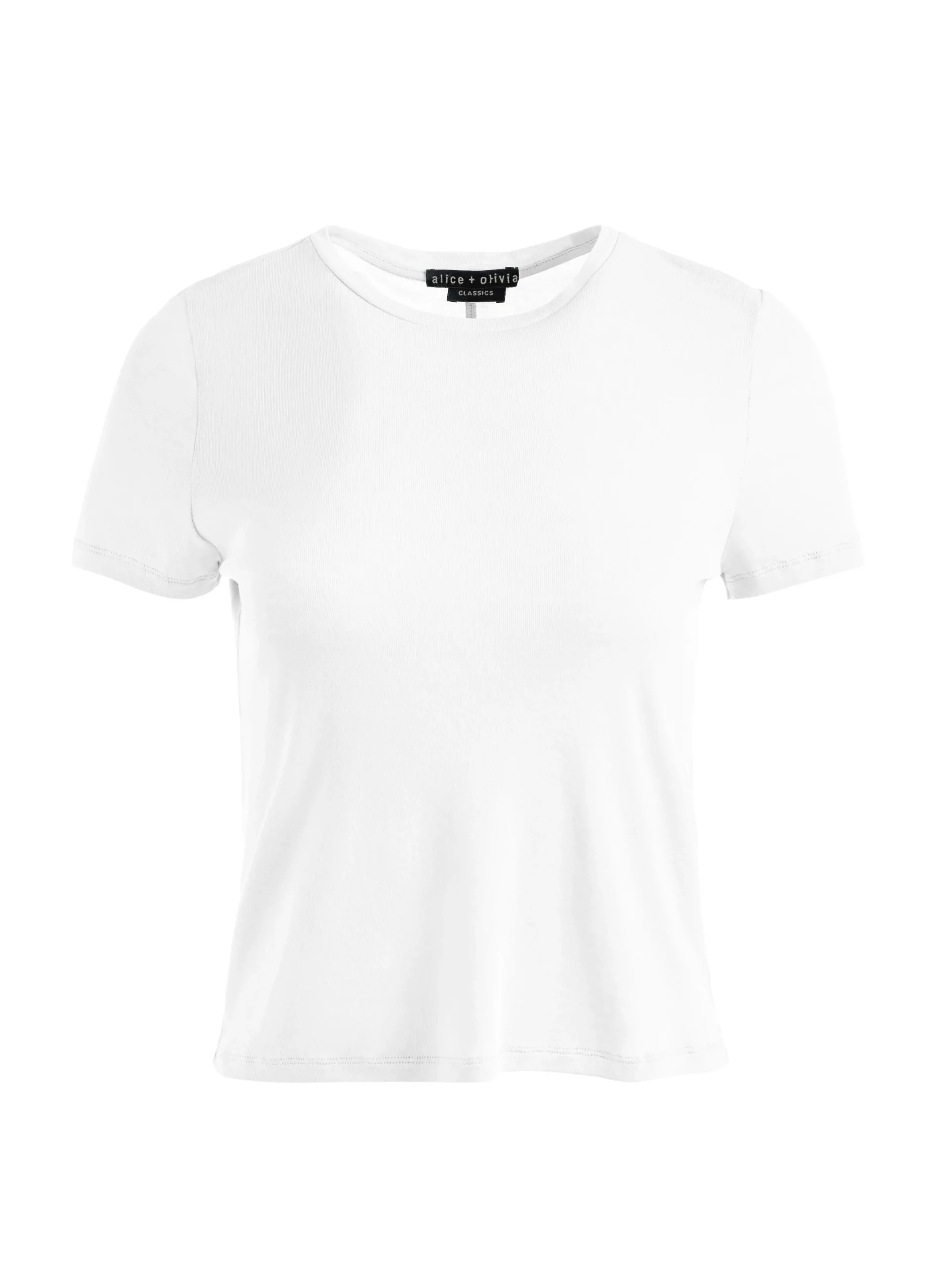 Alice and Olivia ESSENTIALS|TOPS*CINDY CLASSIC CROPPED TEE
