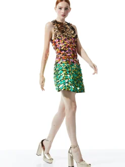 Alice and Olivia GUEST OF|MINI*CLYDE EMBELLISHED SHIFT DRESS