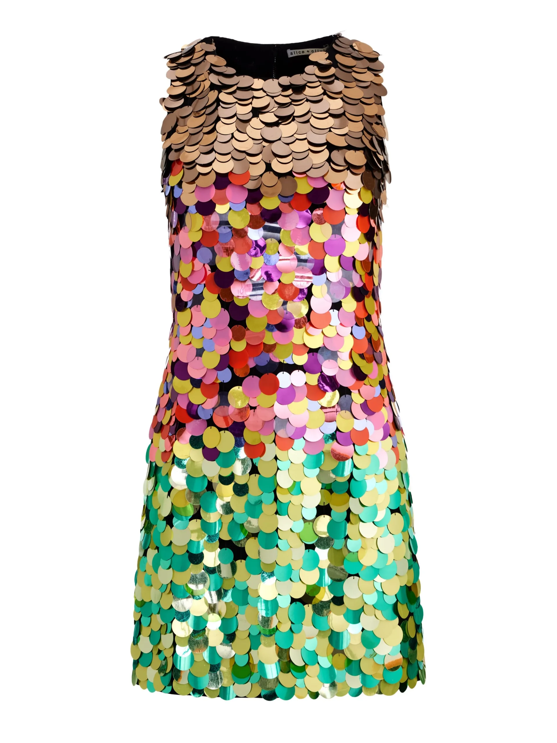 Alice and Olivia GUEST OF|MINI*CLYDE EMBELLISHED SHIFT DRESS