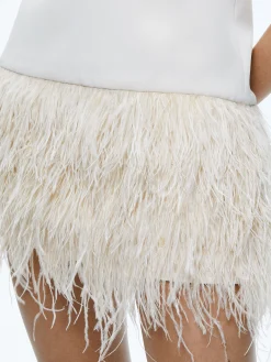 Alice and Olivia MINI|DRESSES*COLEY FEATHER TRIM DRESS