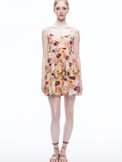 Alice and Olivia MINI|DRESSES*COLLEEN BABYDOLL MINI DRESS