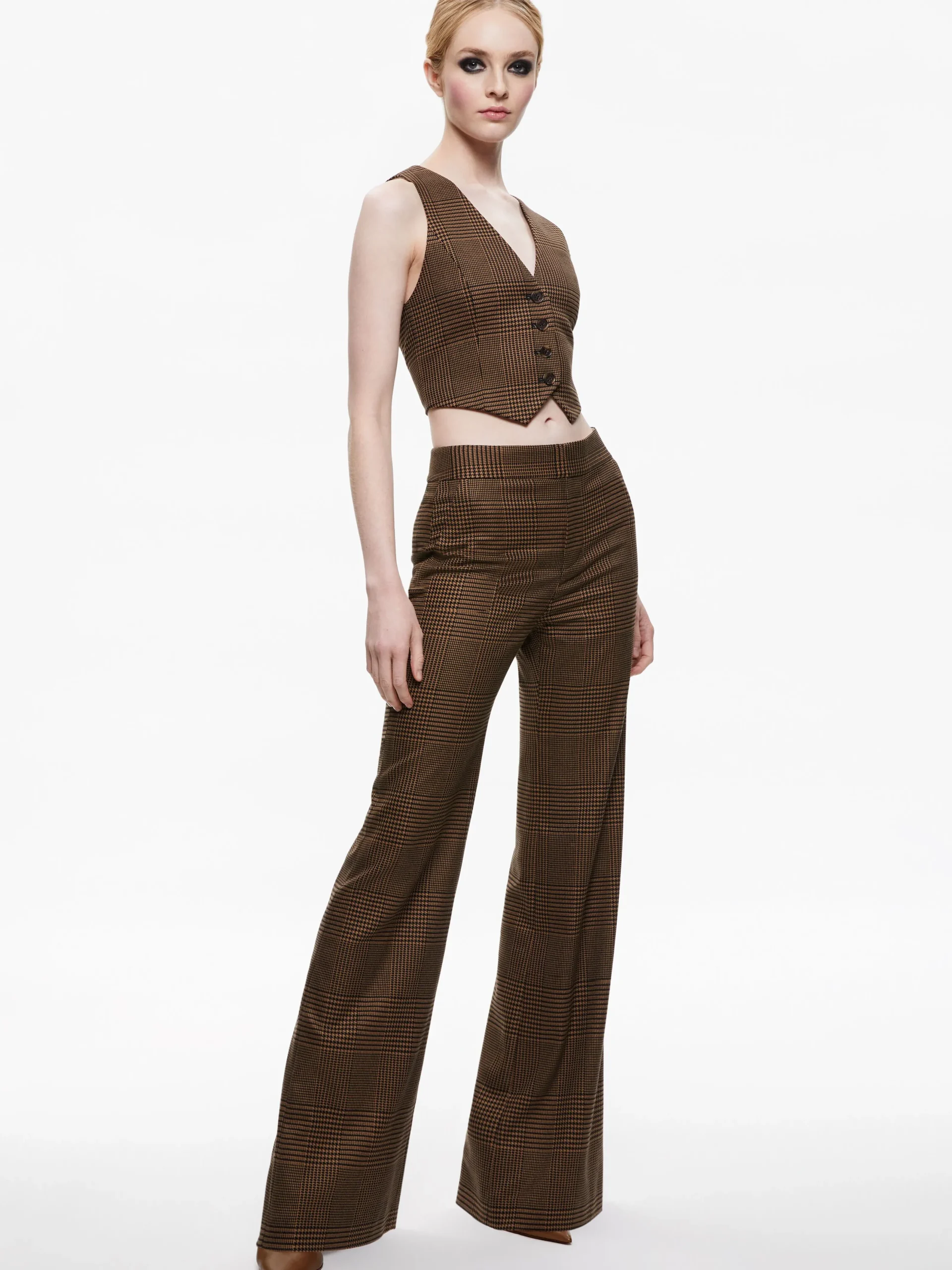 Alice and Olivia MATCHING SETS*COLLEY NOTCH COLLAR BLAZER + DEANNA HIGH WAISTED BOOTCUT PANT