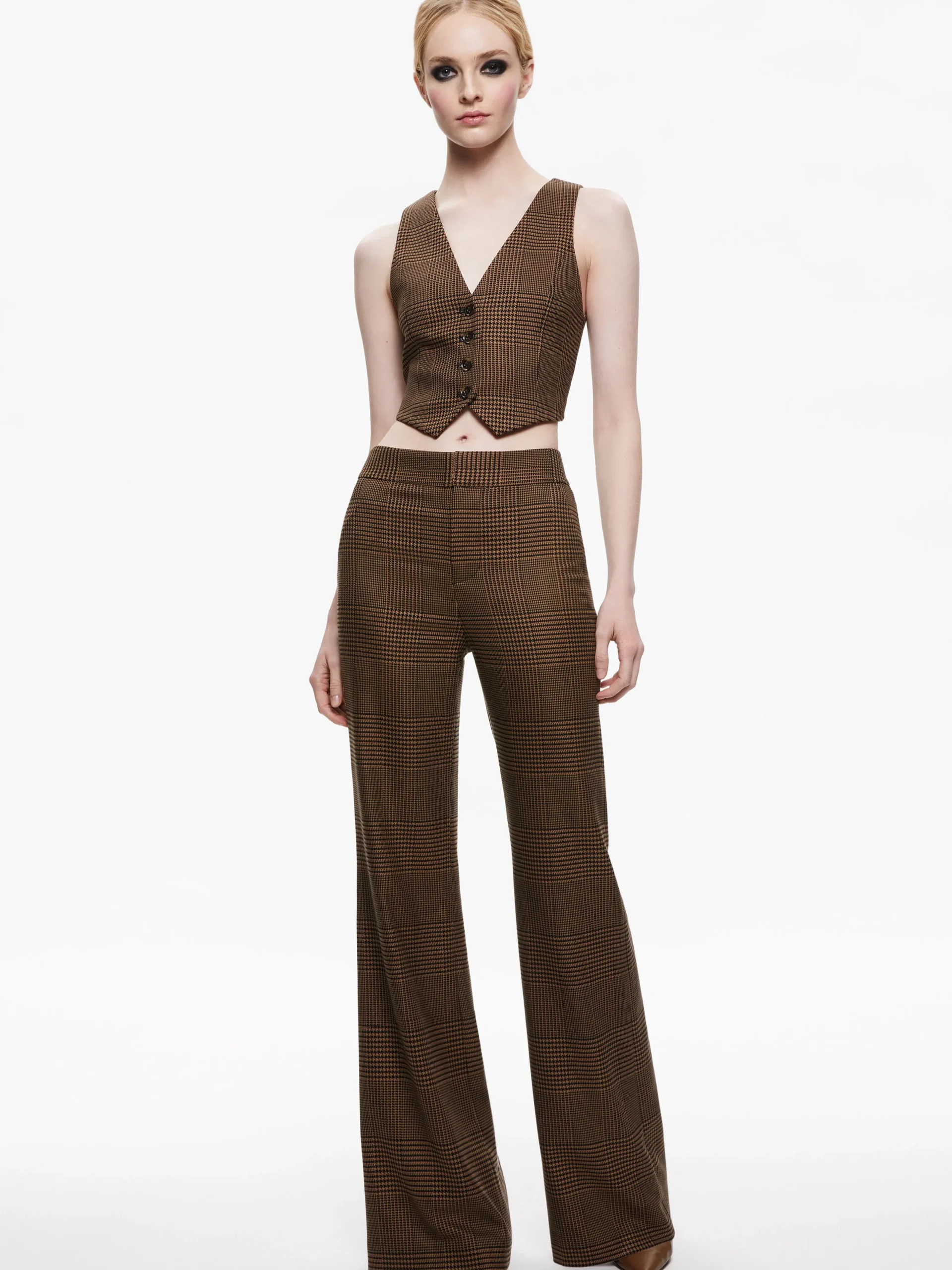 Alice and Olivia MATCHING SETS*COLLEY NOTCH COLLAR BLAZER + DEANNA HIGH WAISTED BOOTCUT PANT