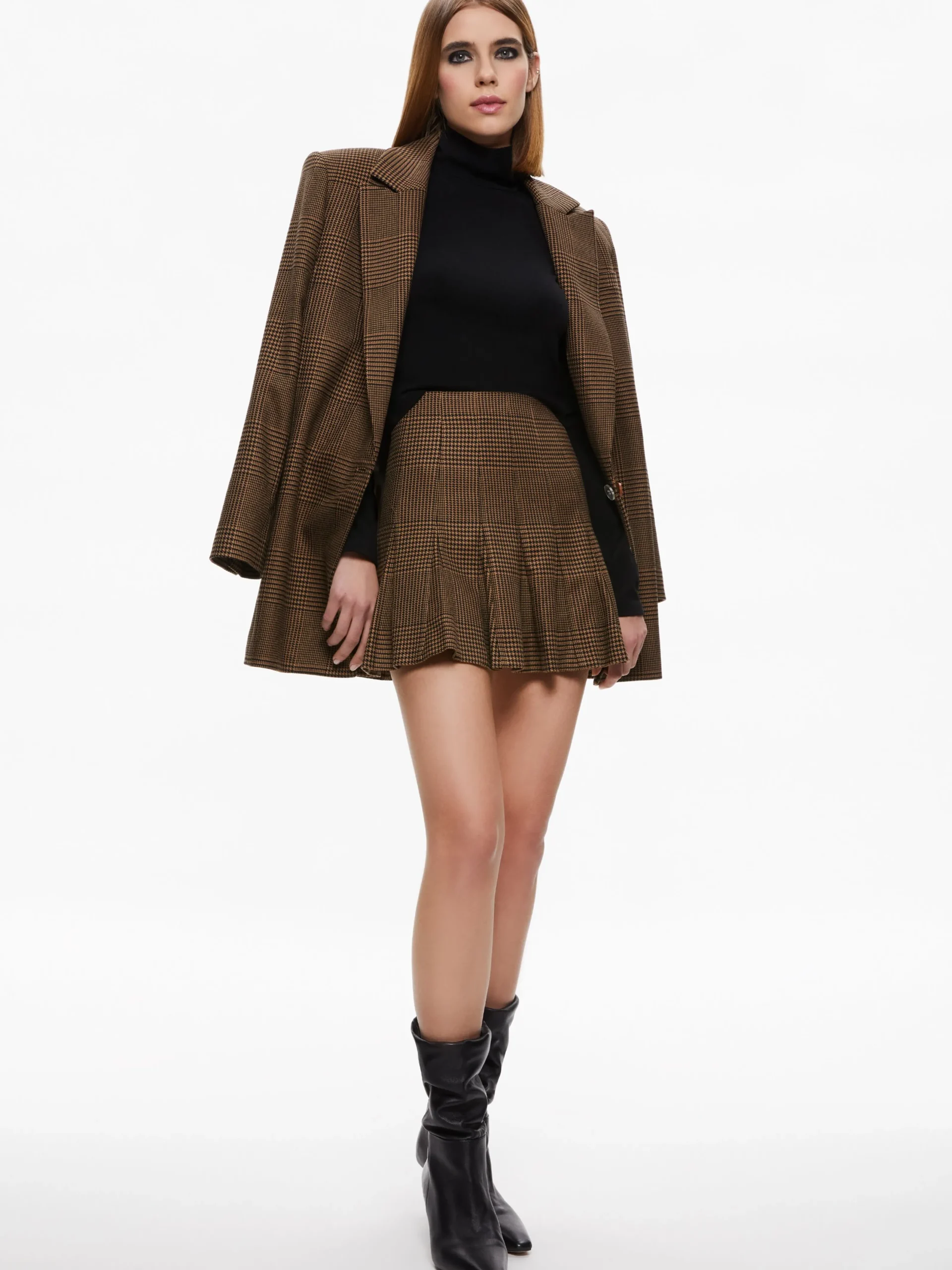 Alice and Olivia MATCHING SETS*COLLEY NOTCH COLLAR BLAZER + ZONA HIGH WAISTED MINI SKIRT