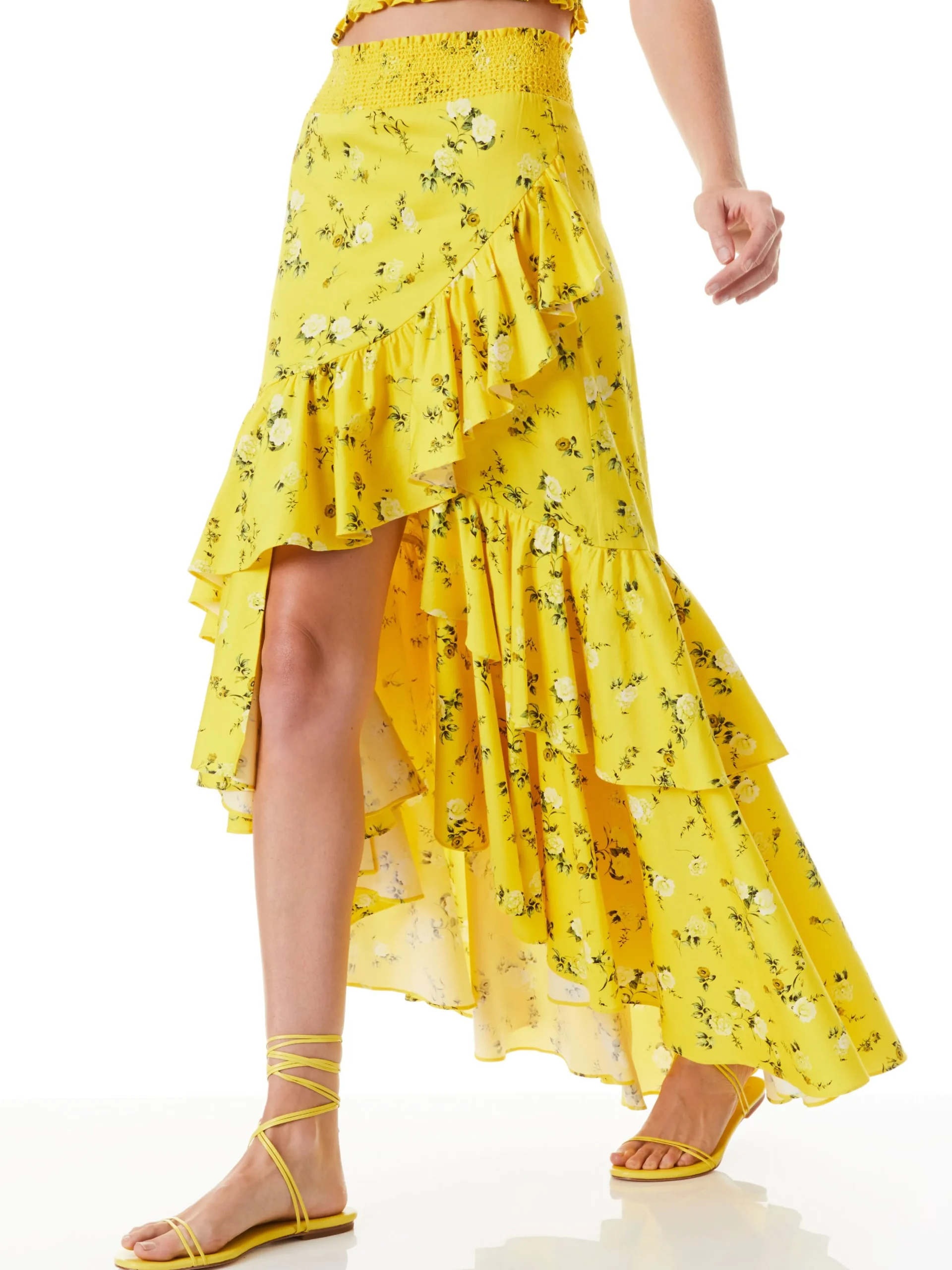 Alice and Olivia SKIRTS*CRISTINA WRAP RUFFLE SKIRT