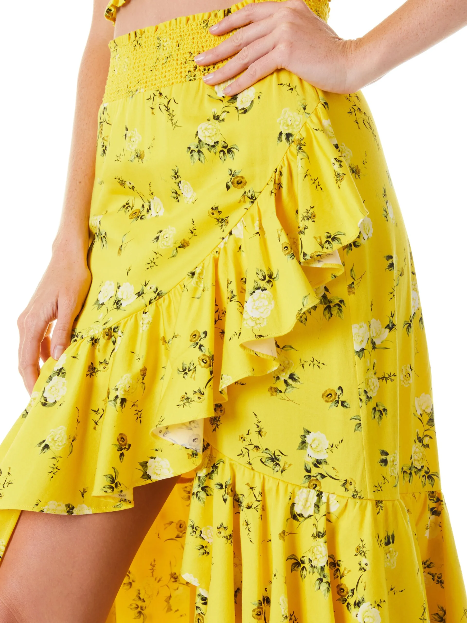 Alice and Olivia SKIRTS*CRISTINA WRAP RUFFLE SKIRT