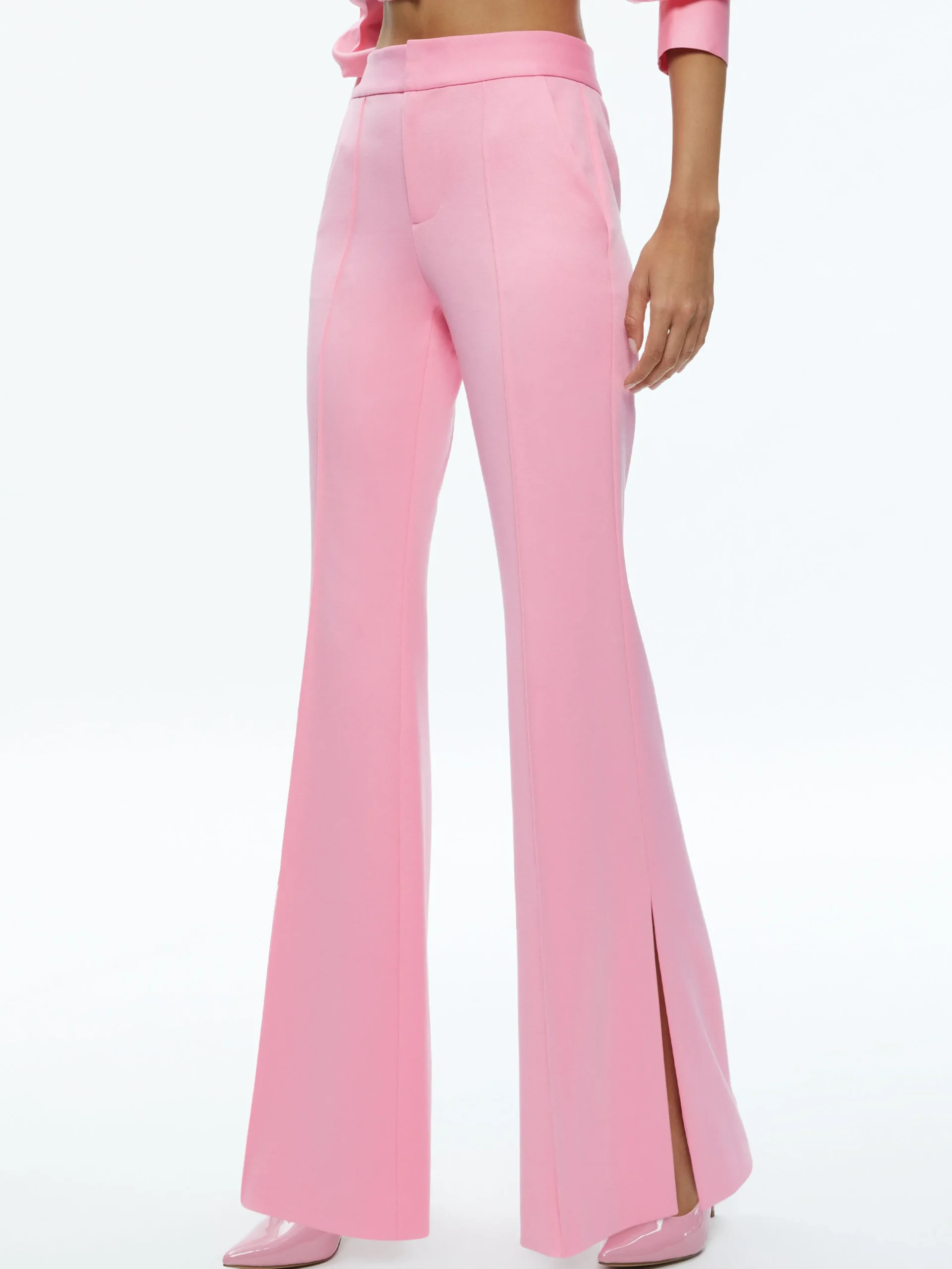 Alice and Olivia VALENTINE'S DAY EDIT|PANTS*DANETTE HIGH RISE FLARE SLIT TROUSER
