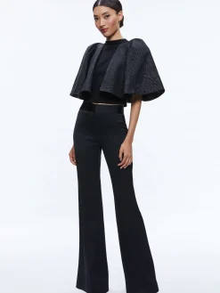 Alice and Olivia PANTS*DEANNA HIGH RISE SIDE STRIPE PANT