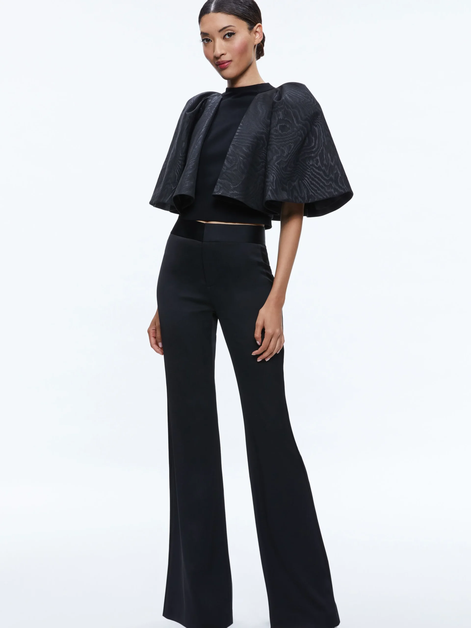 Alice and Olivia PANTS*DEANNA HIGH RISE SIDE STRIPE PANT