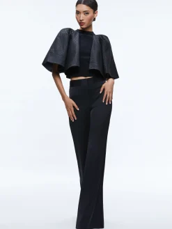 Alice and Olivia PANTS*DEANNA HIGH RISE SIDE STRIPE PANT