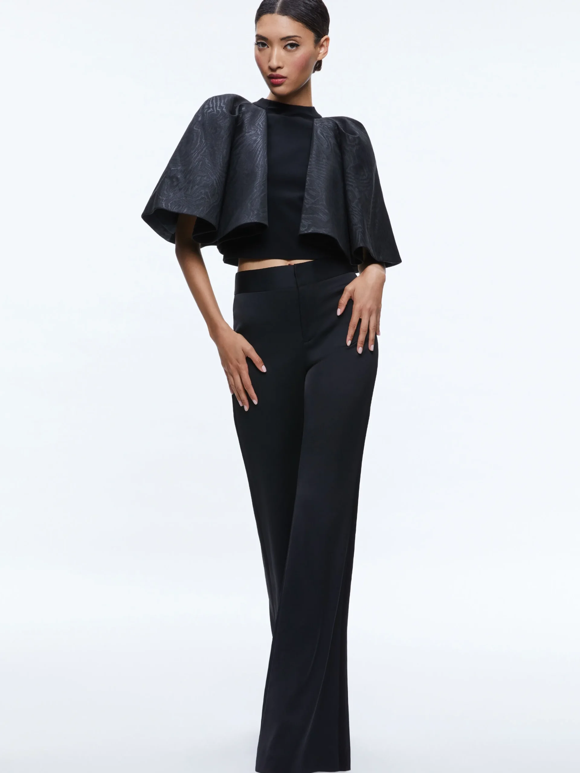 Alice and Olivia PANTS*DEANNA HIGH RISE SIDE STRIPE PANT