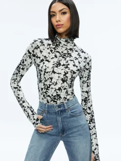 Alice and Olivia TOPS*DELAINA TURTLENECK TOP
