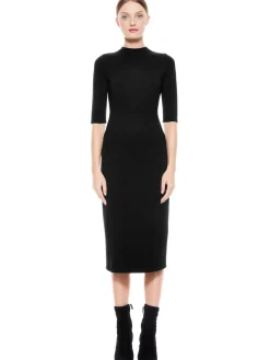 Alice and Olivia ESSENTIALS|MIDI*DELORA FITTED MIDI DRESS