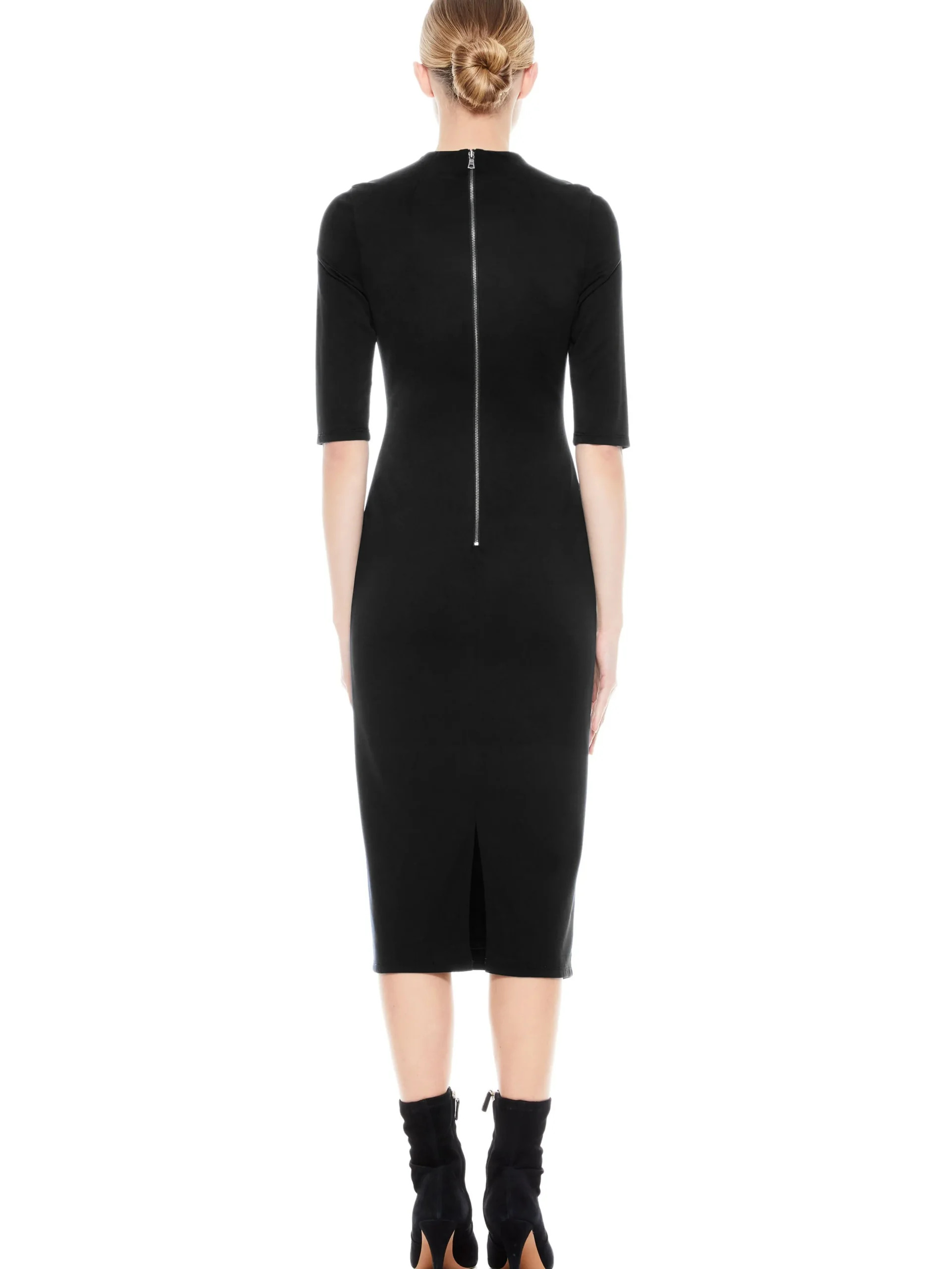 Alice and Olivia ESSENTIALS|MIDI*DELORA FITTED MIDI DRESS