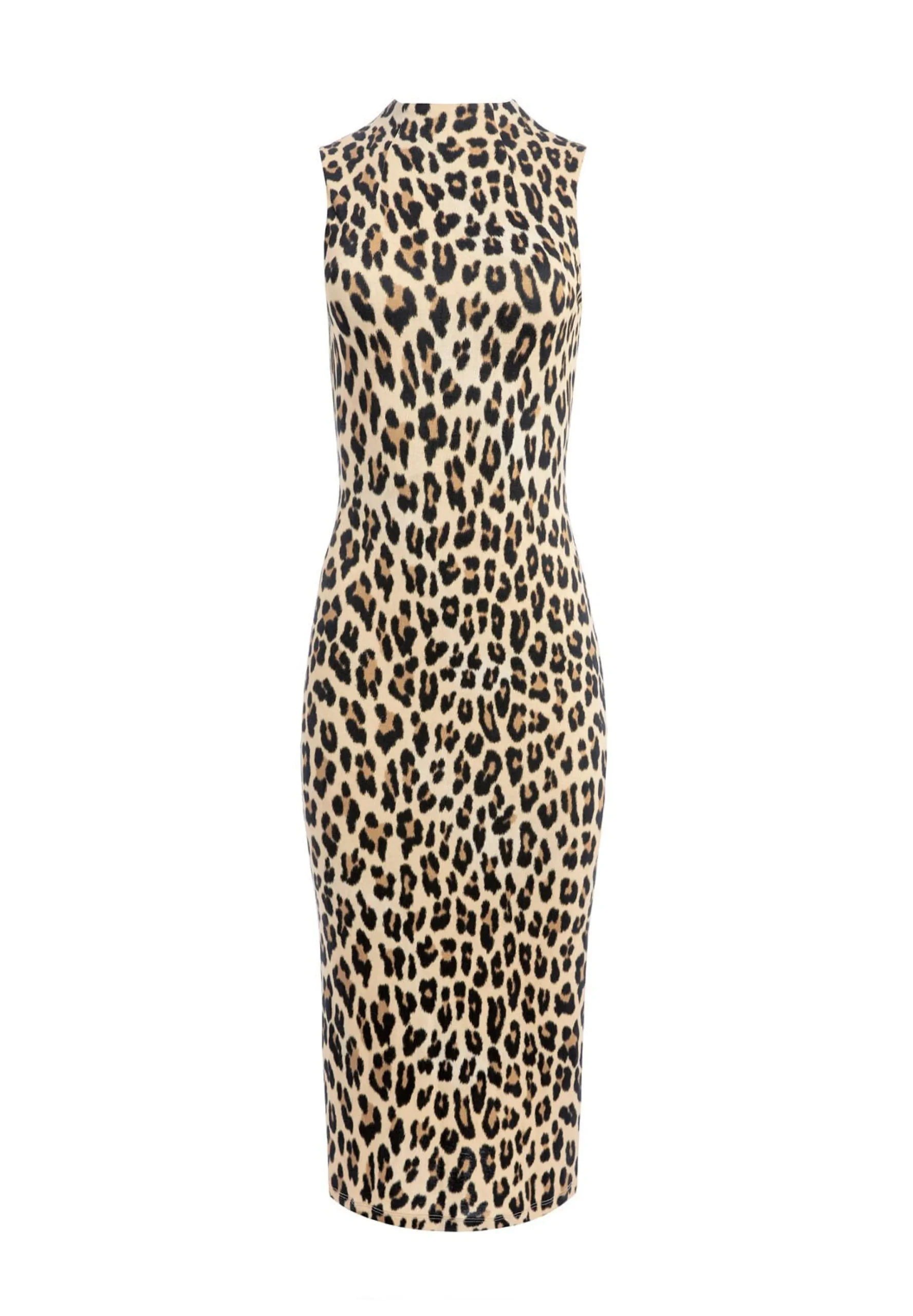 Alice and Olivia MIDI|DRESSES*DELORA FITTED MOCK NECK DRESS