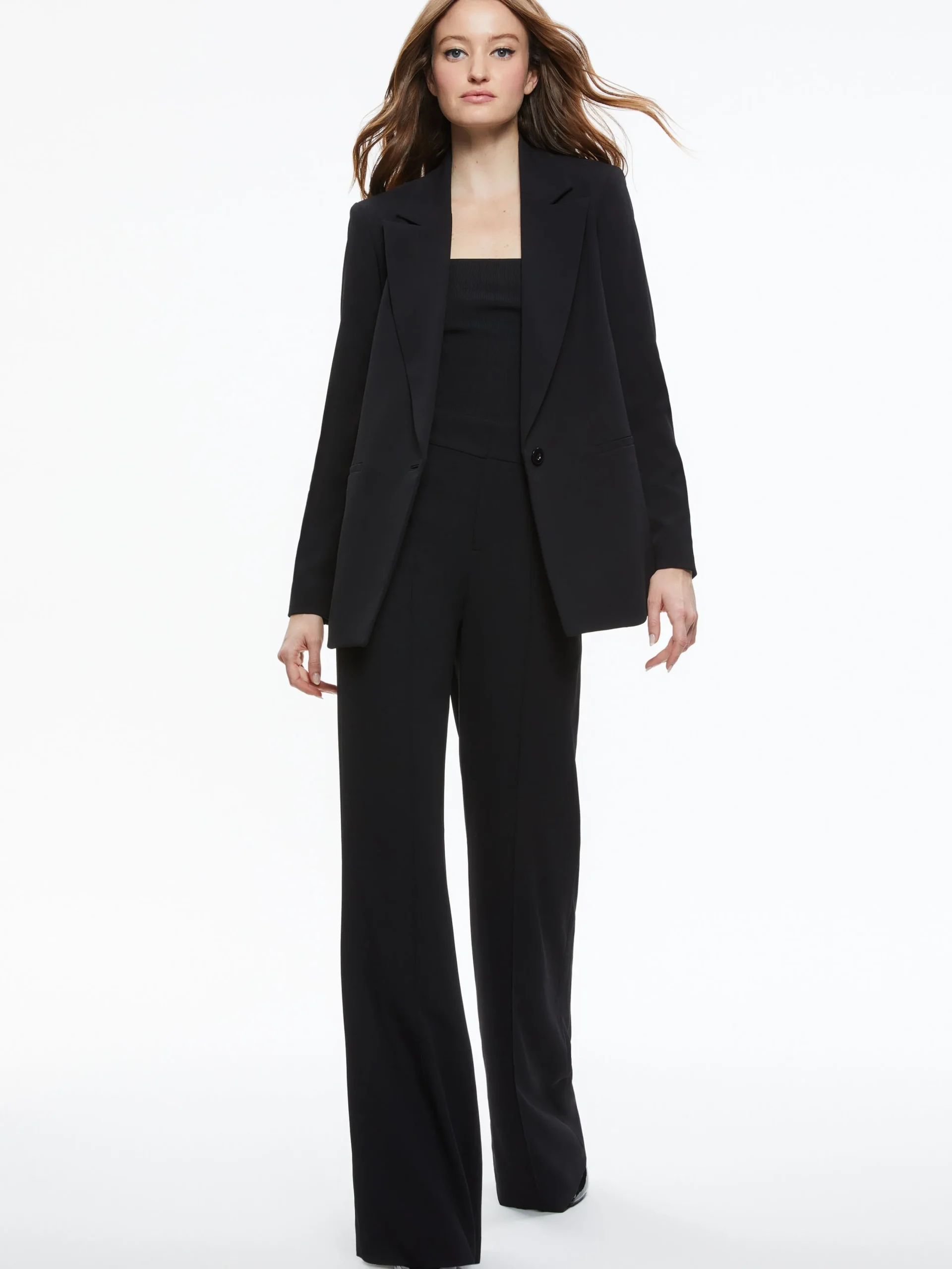Alice and Olivia ESSENTIALS|THE WORKWEAR EDIT*DENNY NOTCH COLLAR BOYFRIEND BLAZER