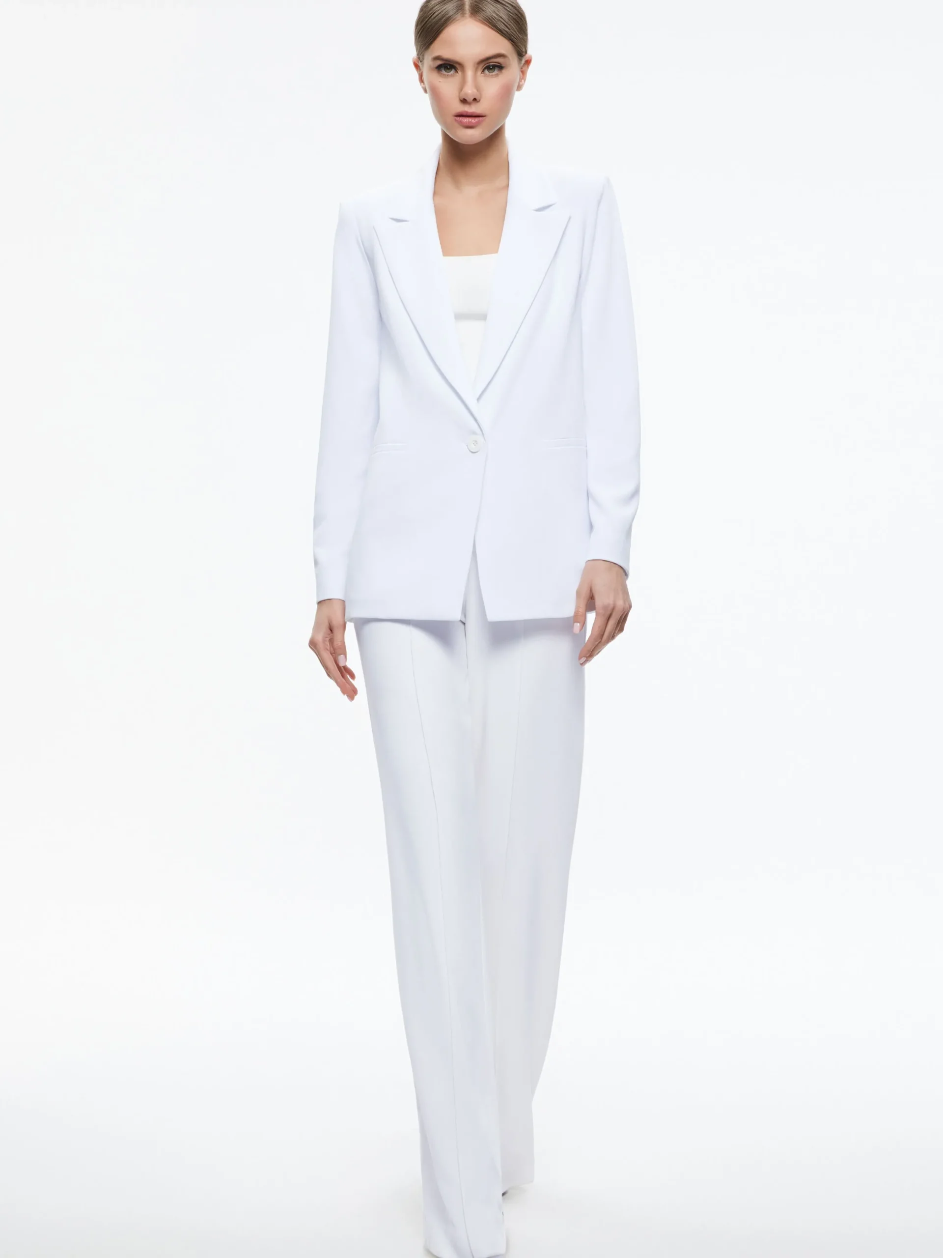Alice and Olivia ESSENTIALS|THE WORKWEAR EDIT*DENNY NOTCH COLLAR BOYFRIEND BLAZER