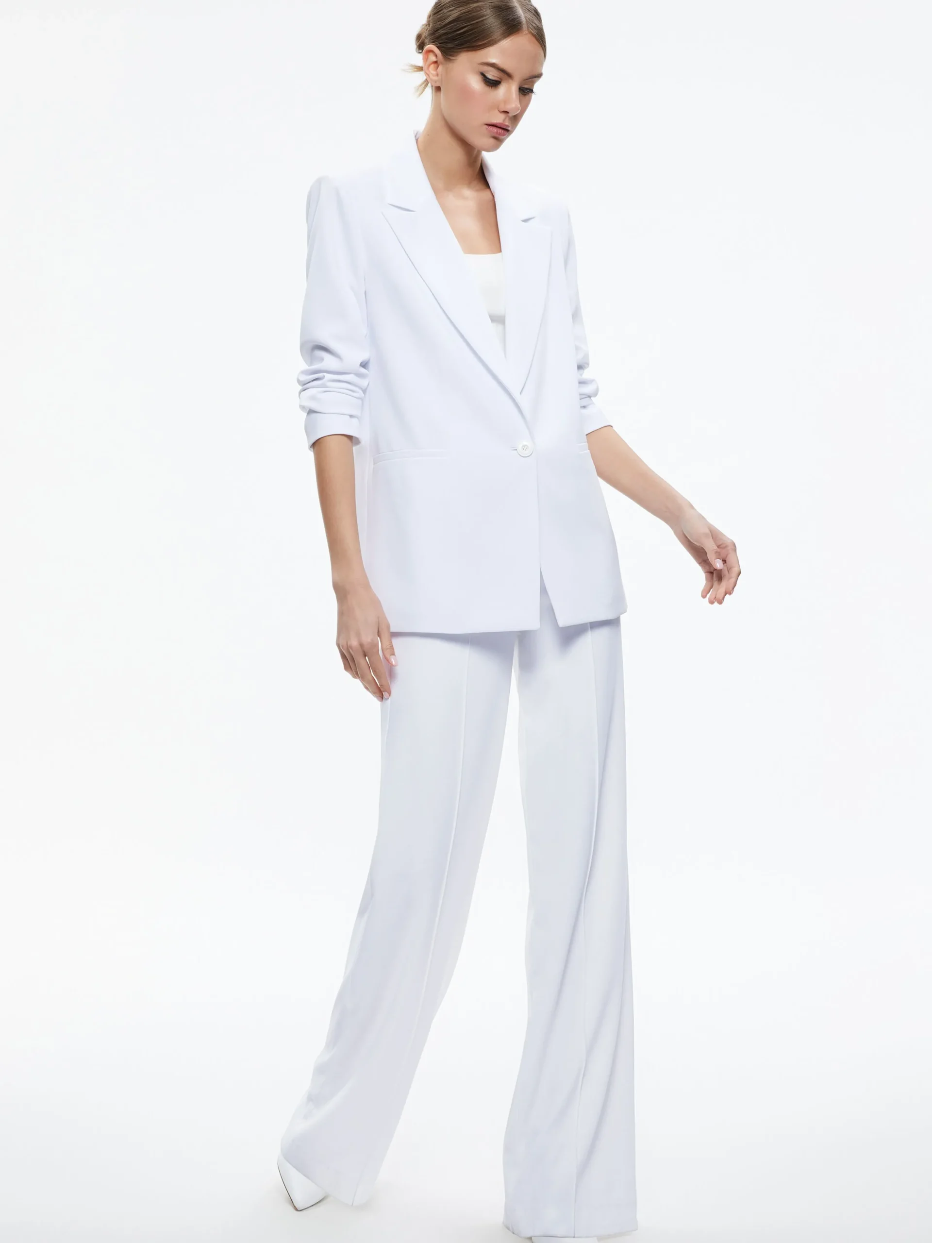 Alice and Olivia ESSENTIALS|THE WORKWEAR EDIT*DENNY NOTCH COLLAR BOYFRIEND BLAZER