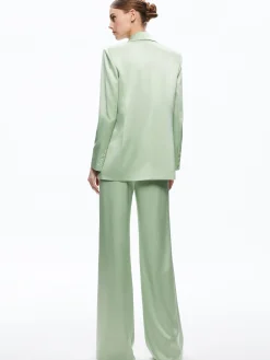 Alice and Olivia MATCHING SETS*DENNY NOTCH COLLAR BOYFRIEND BLAZER + DEANNA HIGH WAISTED BOOTCUT PANT