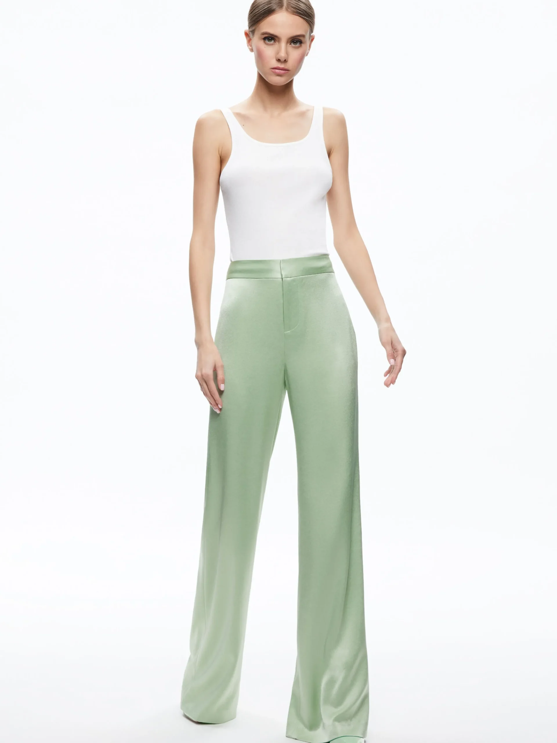 Alice and Olivia MATCHING SETS*DENNY NOTCH COLLAR BOYFRIEND BLAZER + DEANNA HIGH WAISTED BOOTCUT PANT