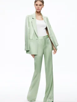 Alice and Olivia MATCHING SETS*DENNY NOTCH COLLAR BOYFRIEND BLAZER + DEANNA HIGH WAISTED BOOTCUT PANT