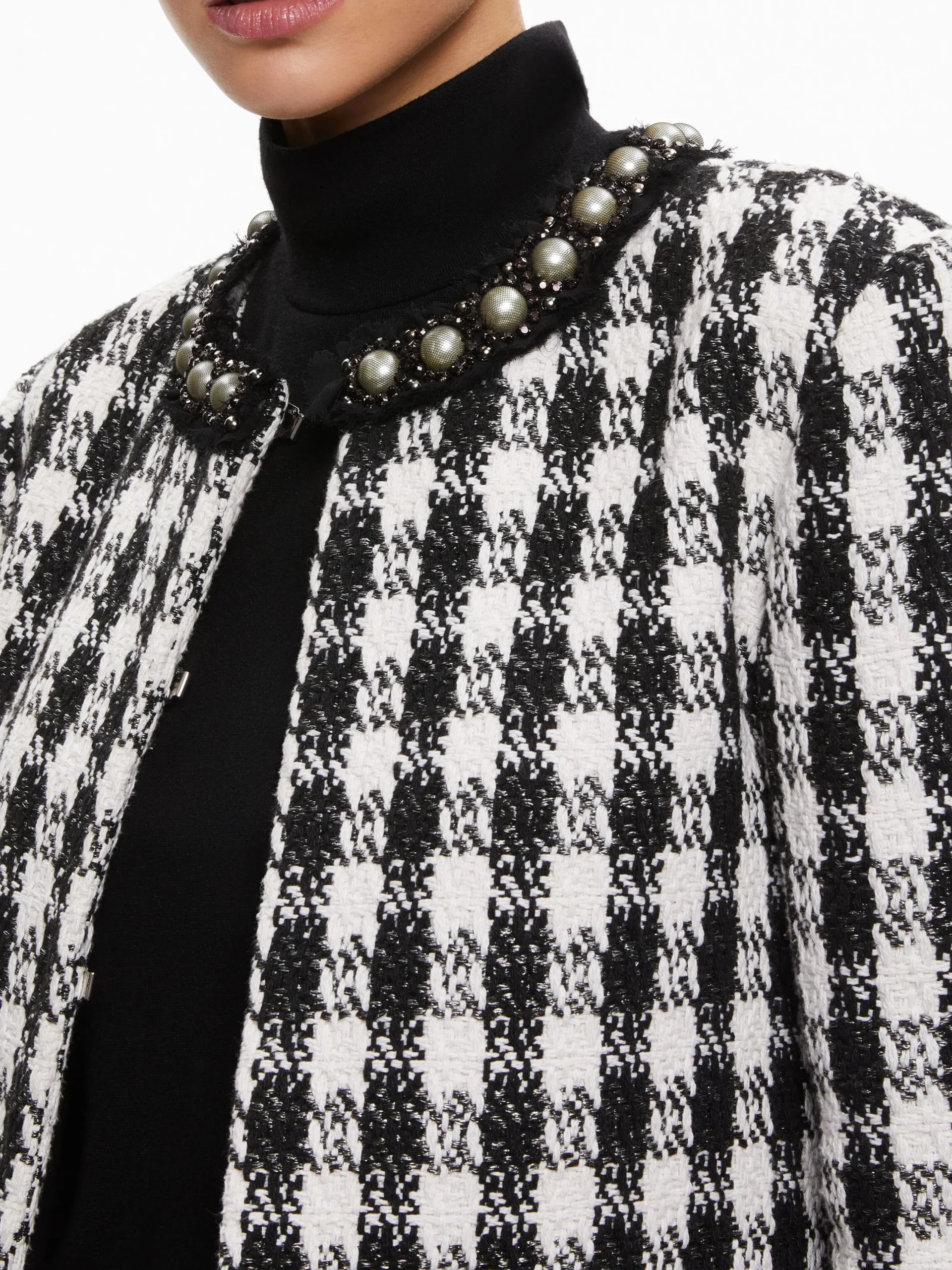 Alice and Olivia MATCHING SETS*DEON TWO-FER TWEED JACKET + MACE TWEED MINI SKORT