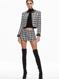 Alice and Olivia MATCHING SETS*DEON TWO-FER TWEED JACKET + MACE TWEED MINI SKORT