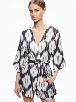 Alice and Olivia JACKETS + COATS*DOMINO KIMONO WITH TIE BELT