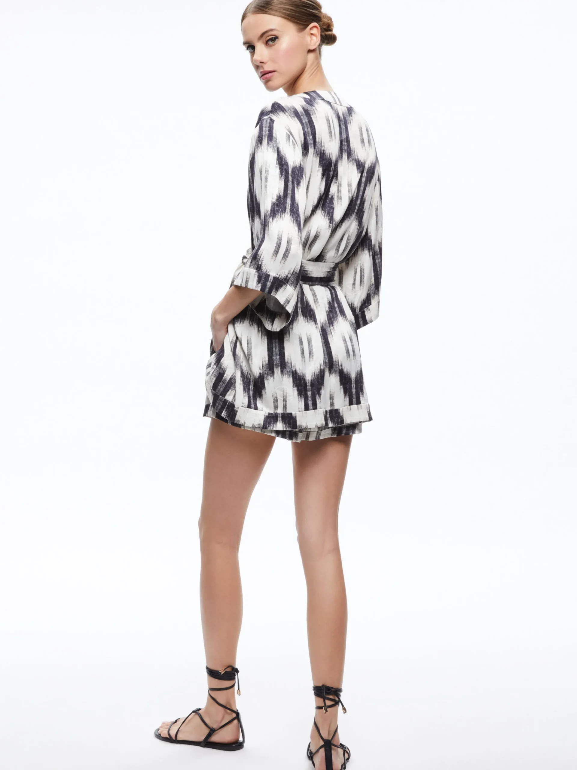 Alice and Olivia JACKETS + COATS*DOMINO KIMONO WITH TIE BELT