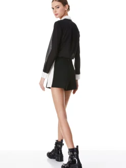 Alice and Olivia ESSENTIALS|SHORTS*DONALD SIDE PANEL SHORT
