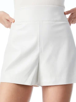 Alice and Olivia VEGAN LEATHER|ESSENTIALS*DONALD VEGAN LEATHER SHORT