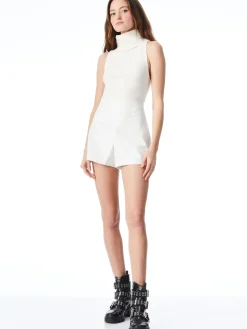 Alice and Olivia VEGAN LEATHER|ESSENTIALS*DONALD VEGAN LEATHER SHORT