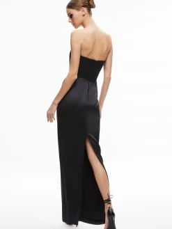 Alice and Olivia GUEST OF|MAXI*DOREEN STRAPLESS MAXI DRESS