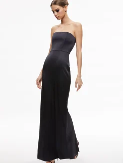 Alice and Olivia GUEST OF|MAXI*DOREEN STRAPLESS MAXI DRESS