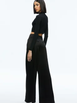 Alice and Olivia ESSENTIALS|SWEATERS*DORRIS RIBBED ZIP UP CARDIGAN
