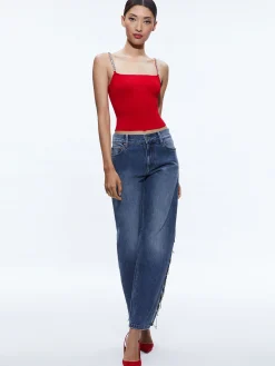 Alice and Olivia TOPS*DRINA EMBELLISHED STRAP TANK