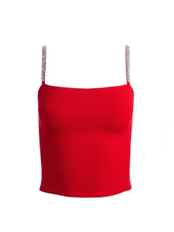 Alice and Olivia TOPS*DRINA EMBELLISHED STRAP TANK