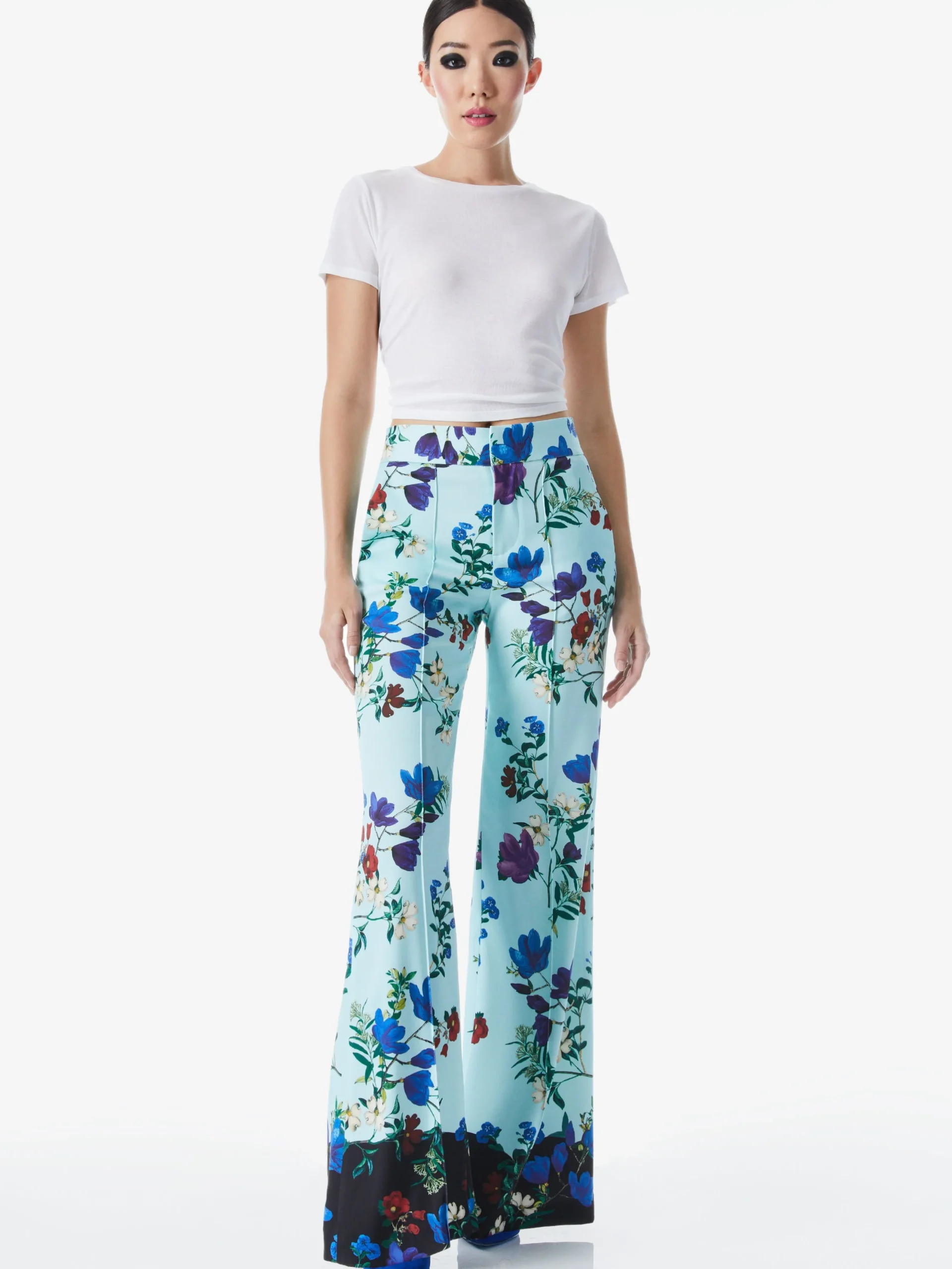 Alice and Olivia PANTS*DYLAN HIGH WAISTED WIDE LEG PANT