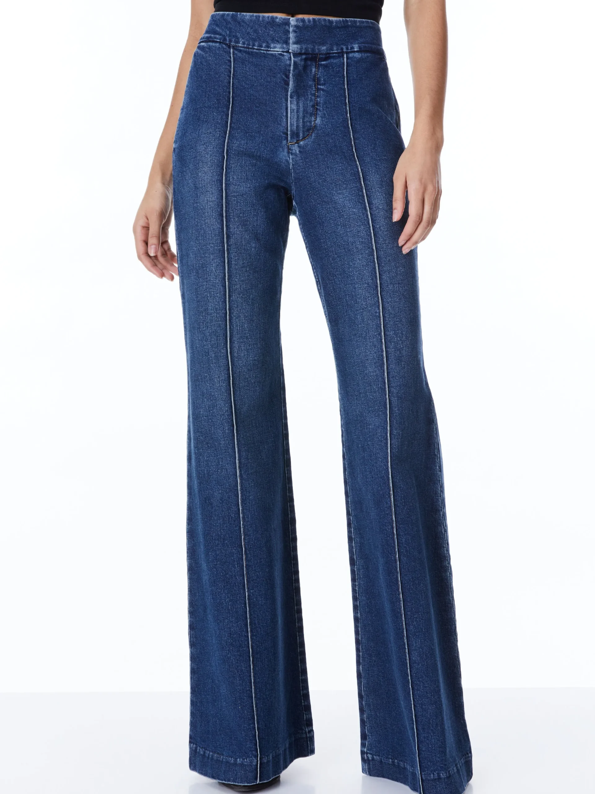Alice and Olivia JEAN SHOP|JEANS*DYLAN HIGH WAISTED WIDE LEG JEAN