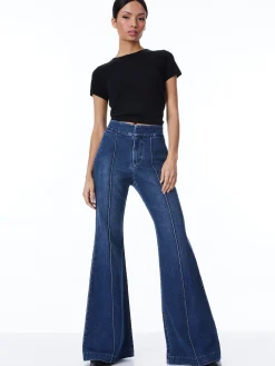 Alice and Olivia JEAN SHOP|JEANS*DYLAN HIGH WAISTED WIDE LEG JEAN