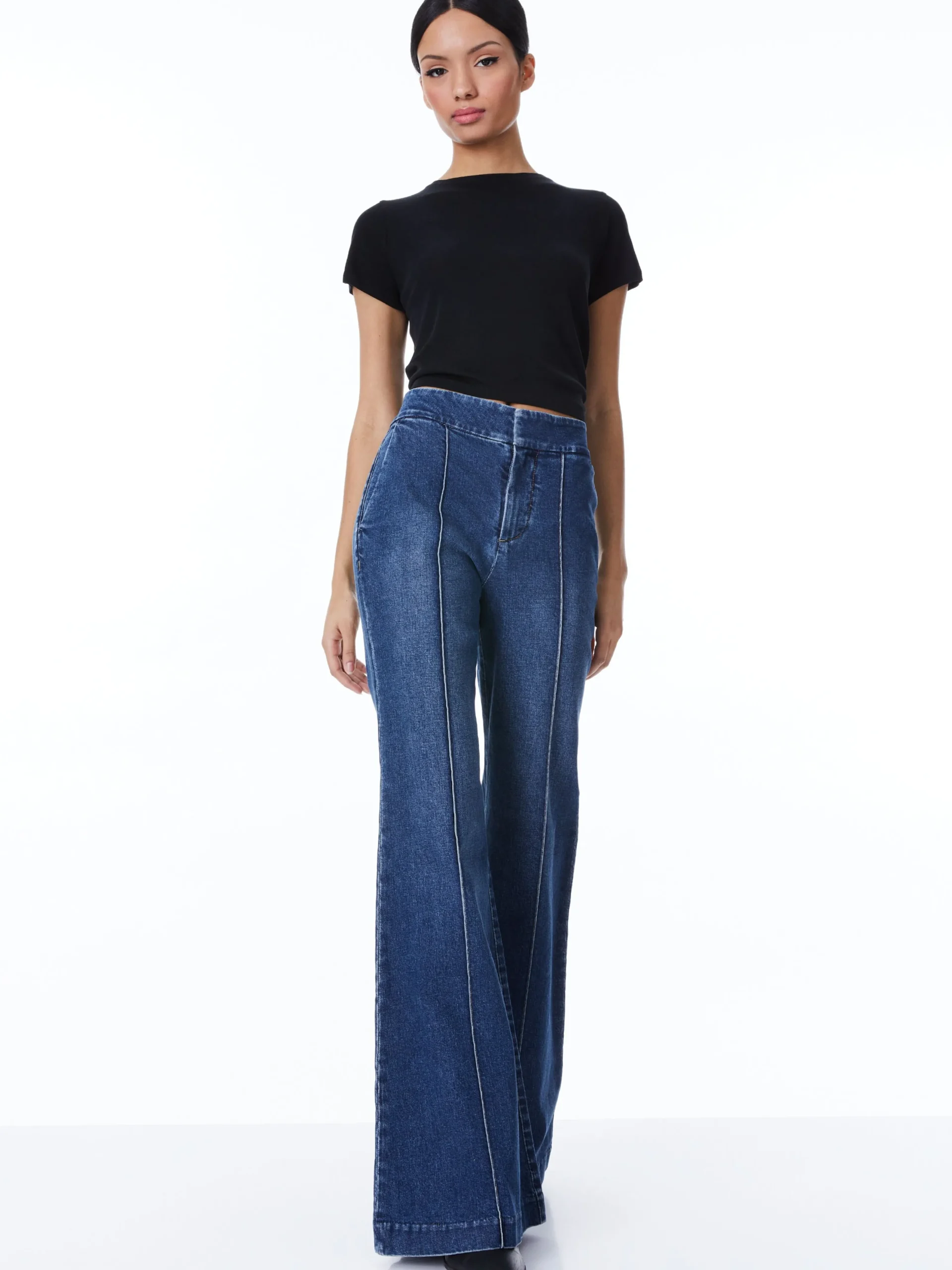 Alice and Olivia JEAN SHOP|JEANS*DYLAN HIGH WAISTED WIDE LEG JEAN