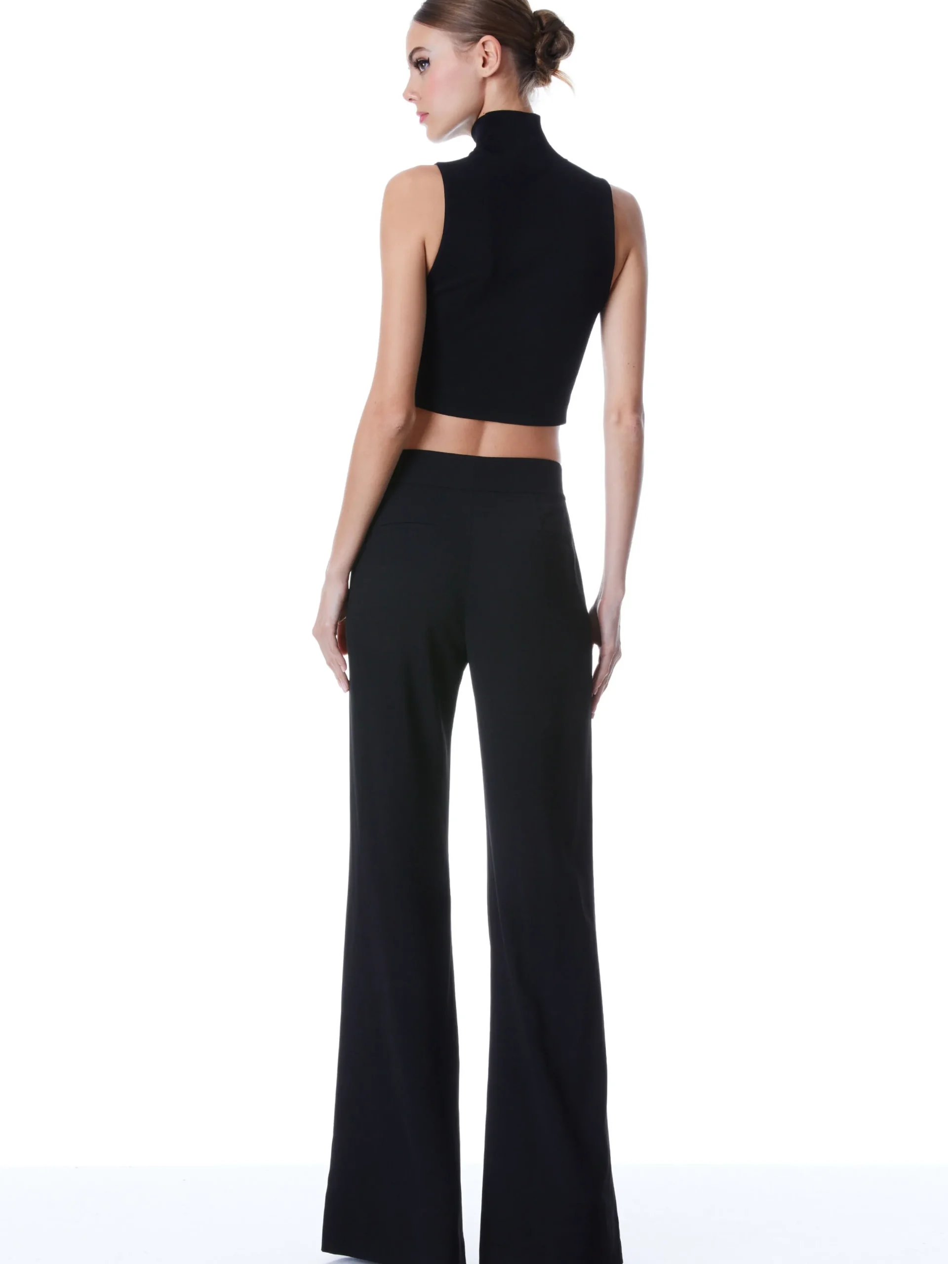 Alice and Olivia THE WORKWEAR EDIT|PANTS*DYLAN HIGH WAISTED WIDE LEG PANT