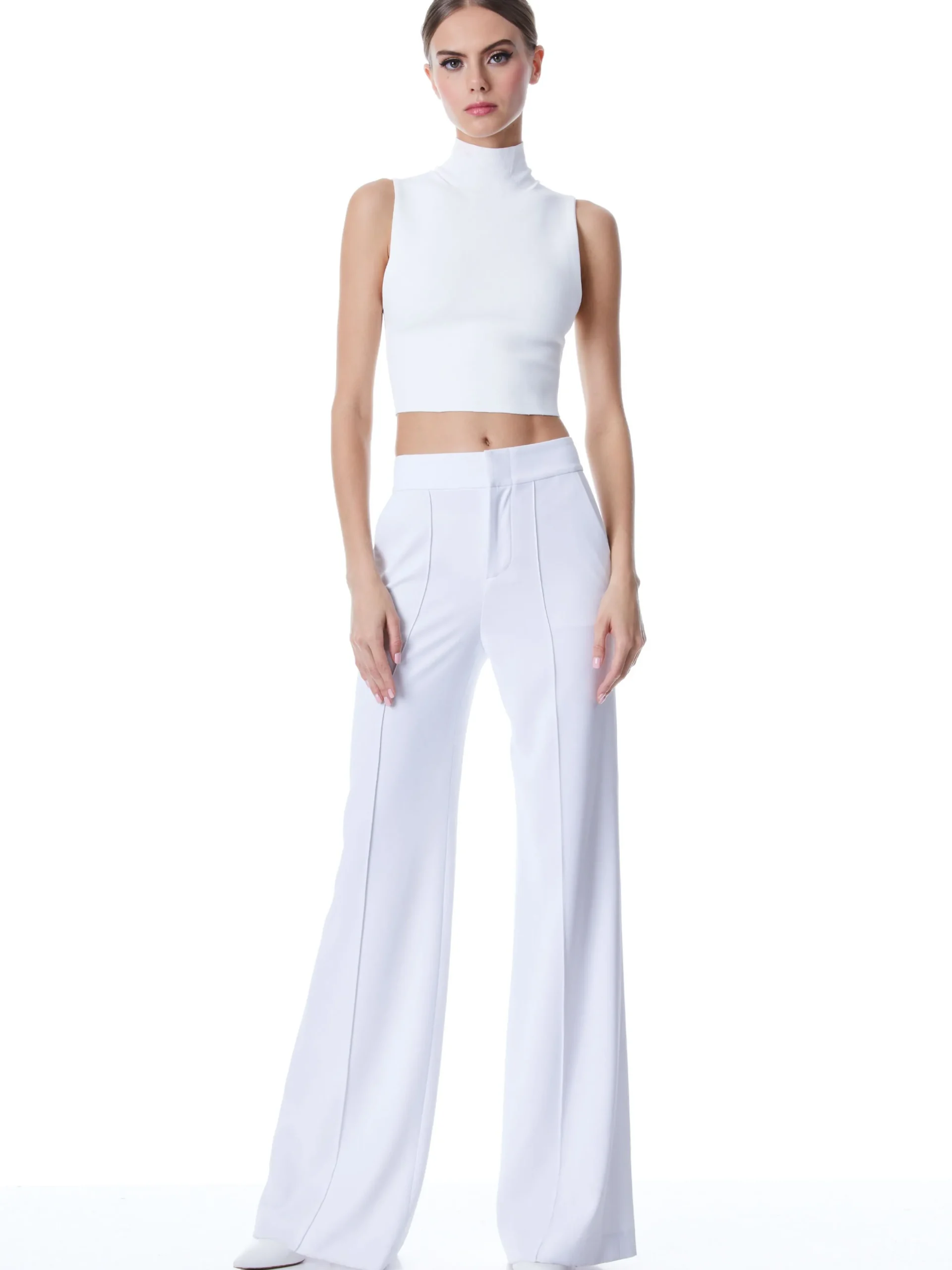 Alice and Olivia THE WORKWEAR EDIT|SUITS*DYLAN HIGH WAISTED WIDE LEG PANT
