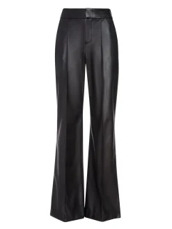 Alice and Olivia VEGAN LEATHER|ESSENTIALS*DYLAN VEGAN LEATHER WIDE LEG PANT