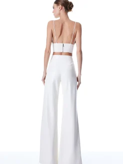 Alice and Olivia VEGAN LEATHER|ESSENTIALS*DYLAN VEGAN LEATHER WIDE LEG PANT