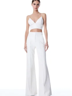 Alice and Olivia VEGAN LEATHER|ESSENTIALS*DYLAN VEGAN LEATHER WIDE LEG PANT