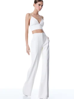 Alice and Olivia VEGAN LEATHER|ESSENTIALS*DYLAN VEGAN LEATHER WIDE LEG PANT