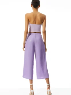 Alice and Olivia PANTS*ELBA SEQUIN HIGH WAISTED ANKLE PANT